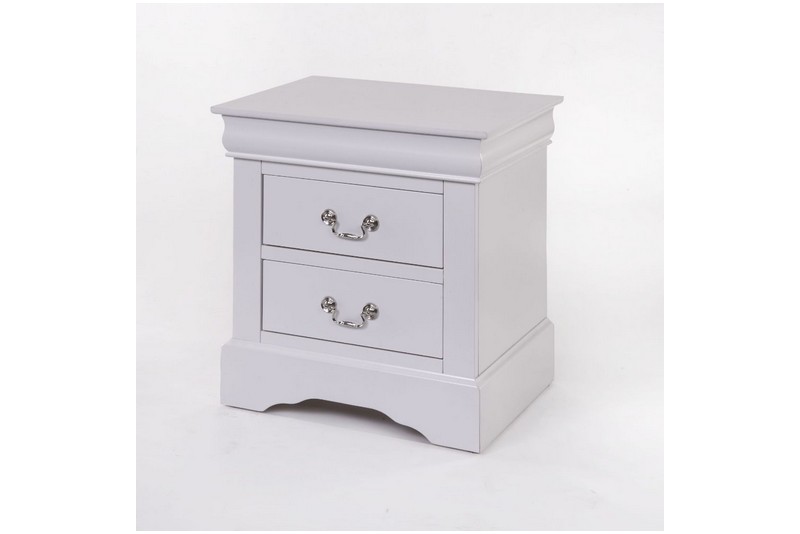 Acme Louis Philippe Antique Gray Nightstand